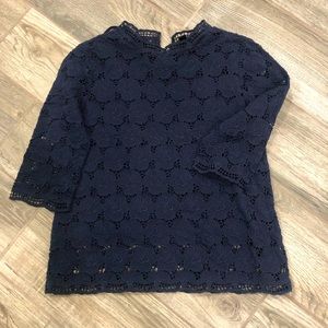 J Crew collection floral lace top size XXS